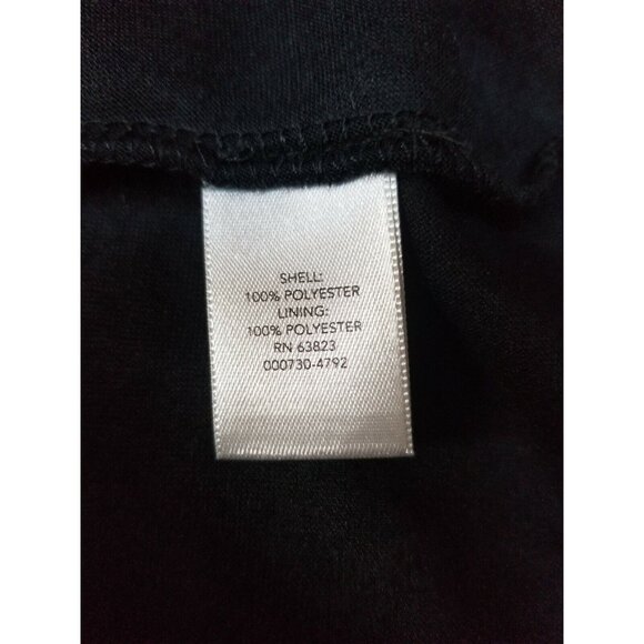 Christopher & Banks Top Medium Petite Black Floral Lace Overlay Chiffon Blouse - Picture 5 of 8